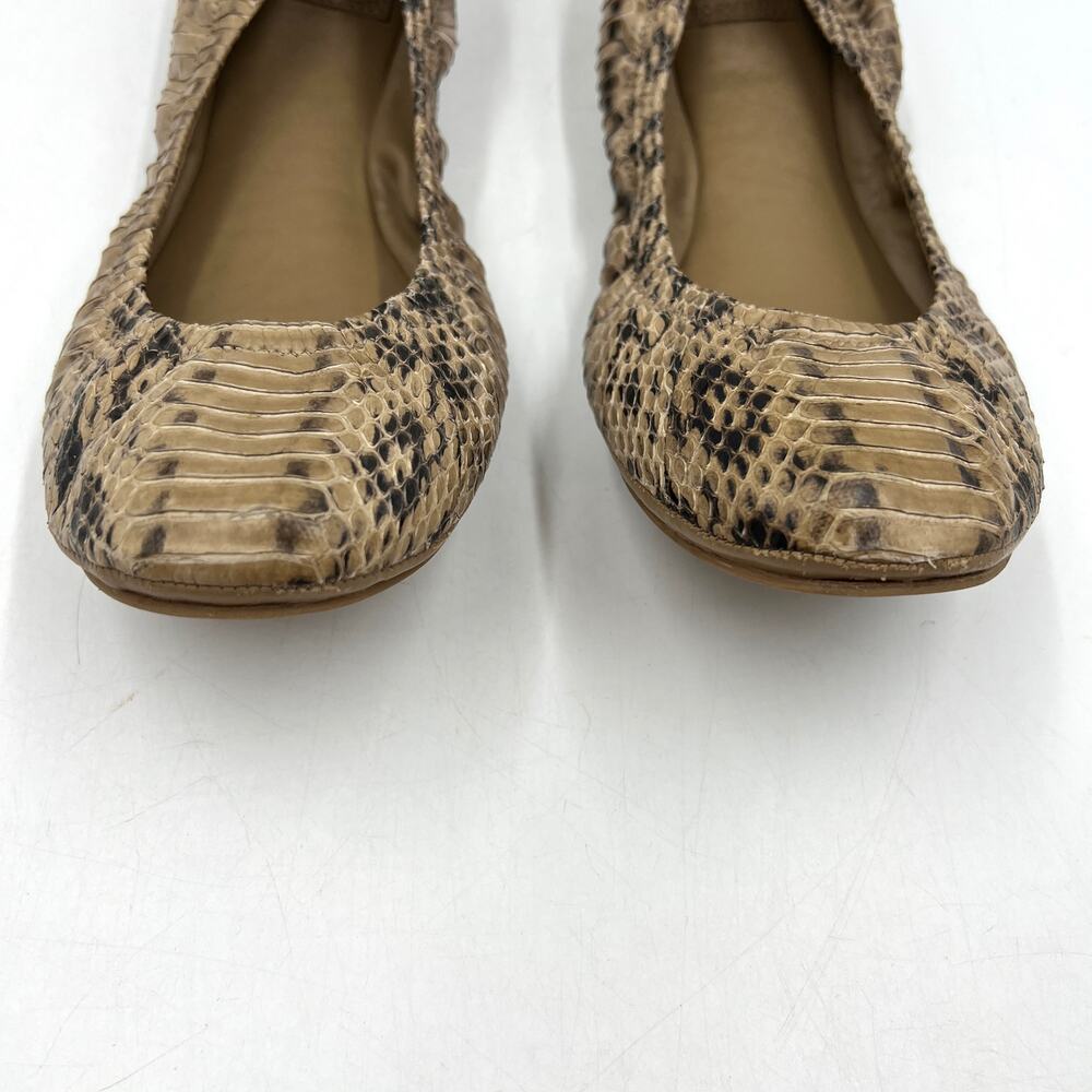 Tory Burch Eddie Python Ballet Flats Clay 1112821… - image 4